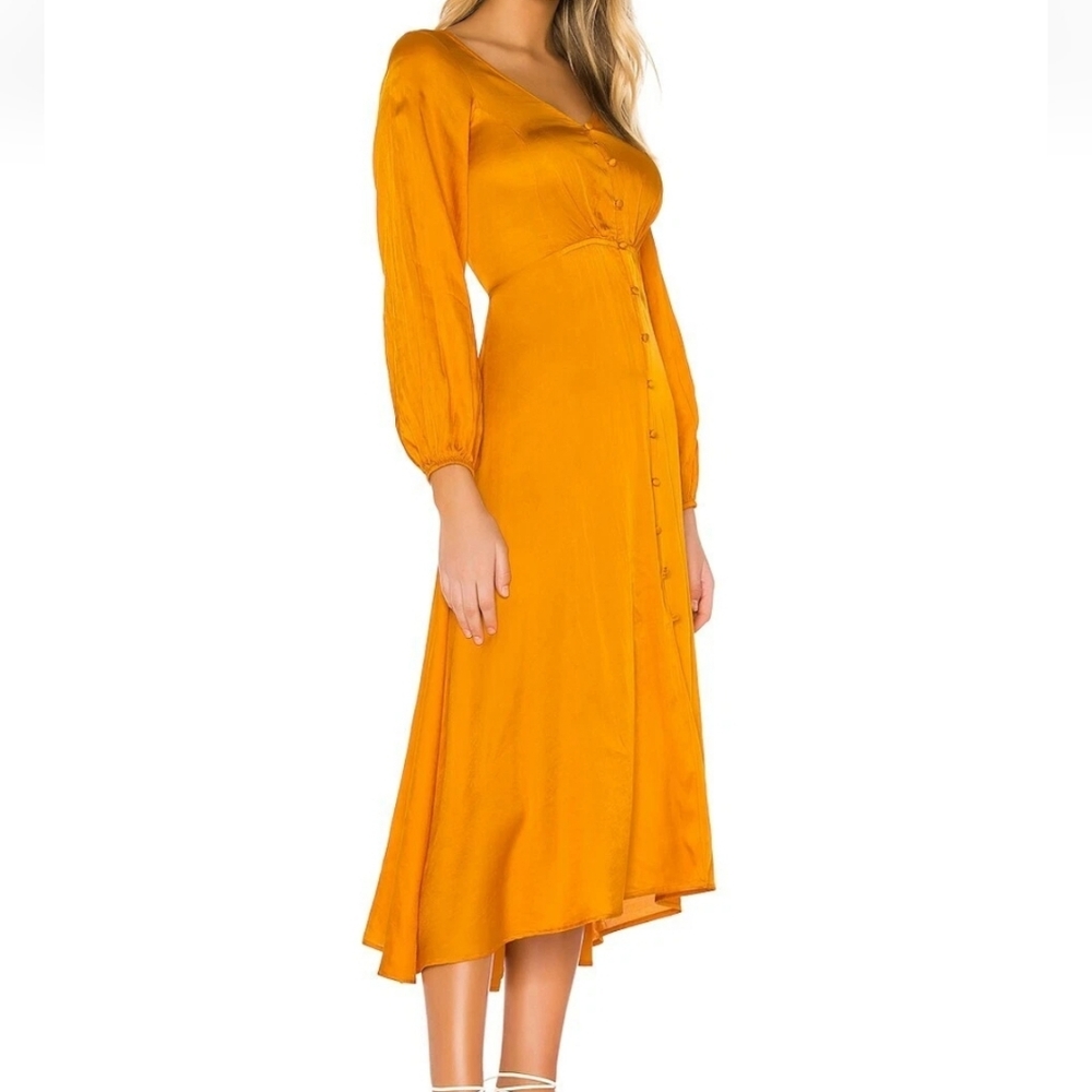 NWT Free People Later Days Midi Maxi Dress Tangerine Orange Size 8 Boho Lattice
